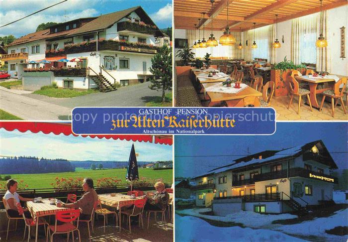 Altschoenau Neuschoenau Gasthof Pension zur Alten Kaiserhuette Gastraum Terrasse