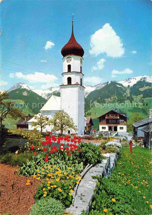 Raggal Vorarlberg AT Ansicht mit Kirche Grosses Walsertal