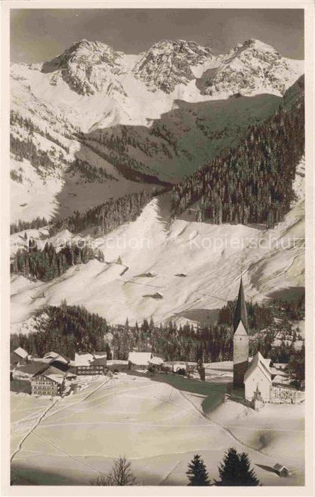 Mittelberg Vorarlberg AT Winterpanorama Kleines Walsertal Schafalpenkoepfe Alpen