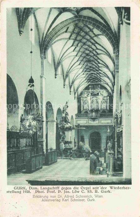 Gurk Gurktal Kaernten AT Dom Langschiff Orgel