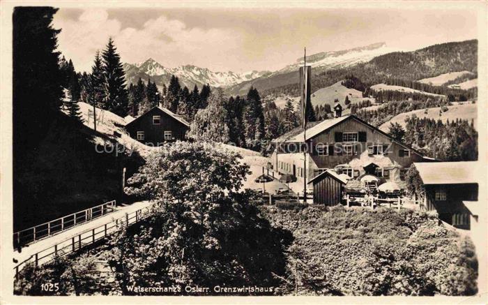 Riezlern Kleinwalsertal Vorarlberg Walserschanz oesterreichische Grenzwirtshaus