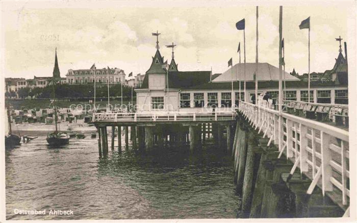AHLBECK HERINGSDORF Insel Usedom Ostseebad Seebruecke Strand Restaurant