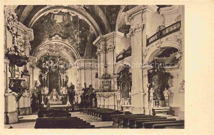 Gruessau Krzeszow Niederschlesien PL Inneres der Marienkirche