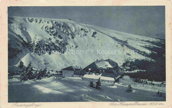 Krummhuebel Karpacz Riesengebirge PL Winterpanorama Hampelbaude