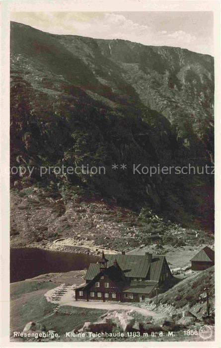 Spindleruv Mlyn Spindelmuehle Riesengebirge CZ Kleine Teichbaude mit kleinem Tei