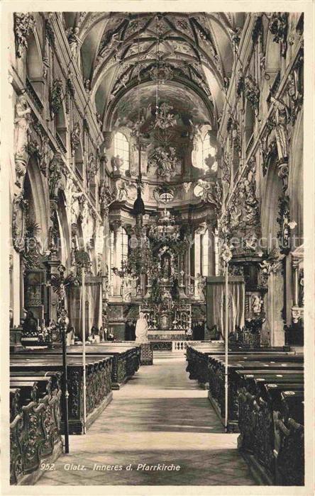 Glatz Klodzko Niederschlesien PL Inneres der Pfarrkirche