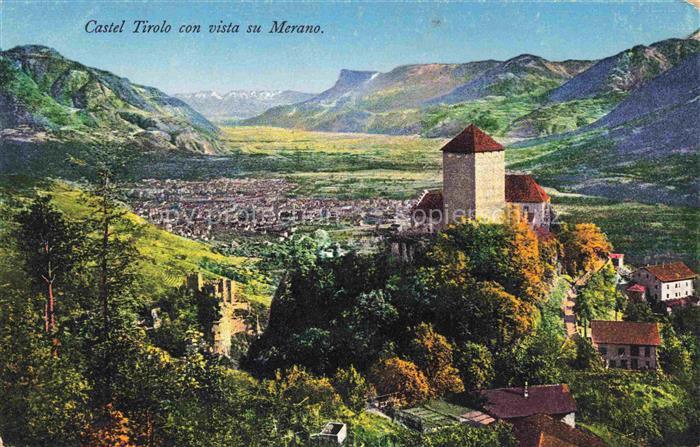 Meran MERANO IT Panorama Castel Tirolo