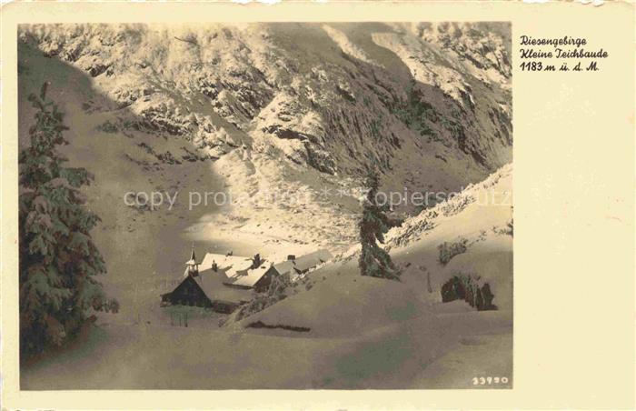 Karpacz Krummhuebel Riesengebirge PL Kleine Teichbaude Winterpanorama