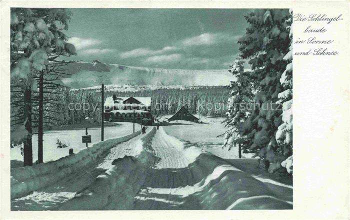 Brueckenberg Krummhuebel Riesengebirge PL Rodelbahn Prinz-Heinrich-Baude Schling