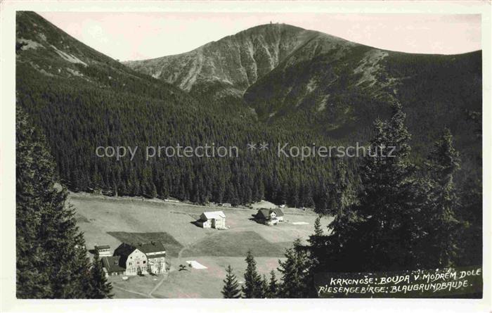 Karpacz Krummhuebel Riesengebirge PL Blaugrundbaude Landschaftspanorama