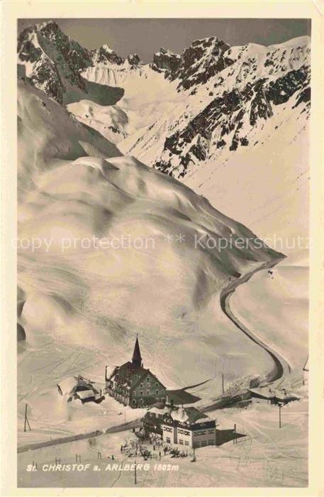 St Christoph Arlberg Tirol AT Teilansicht Wintersportplatz Alpen Winterpanorama