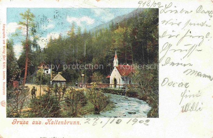 Kaltenbrunn Bad Hofgastein Pinzgau-Pongau AT Partie am Bach Kirche