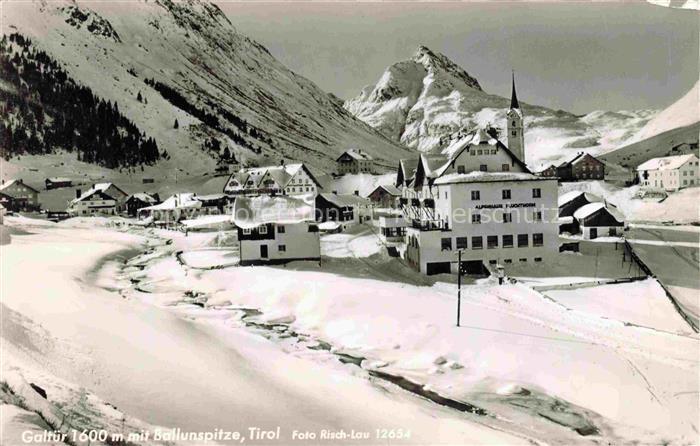 Galtuer Tirol AT Winterpanorama mit Ballunspitze Hotel A