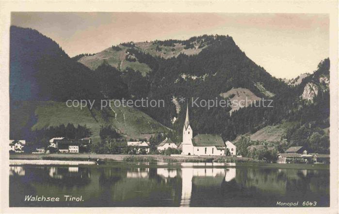 Walchsee Tirol AT Ansicht vom See aus