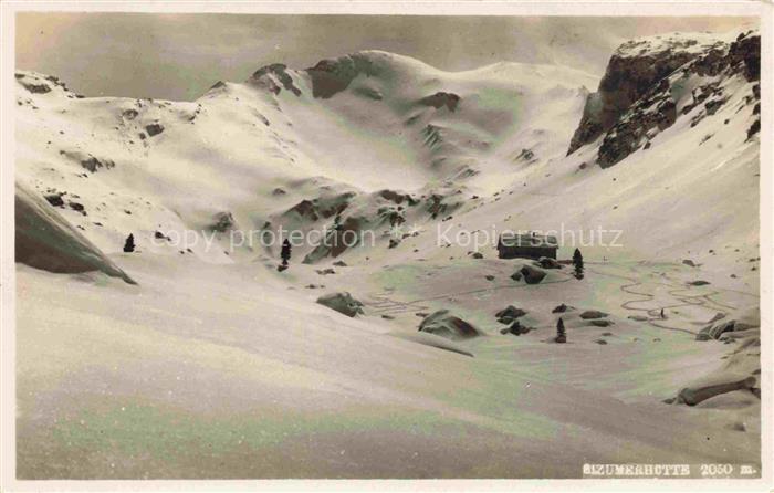 Lizumerhuette 1600m Tirol AT Winterpanorama Berghuette Alpen