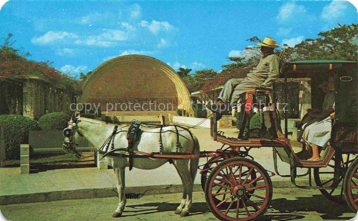 Yucatan Peninsula Un Coche Calesa en el Parque de las Américas