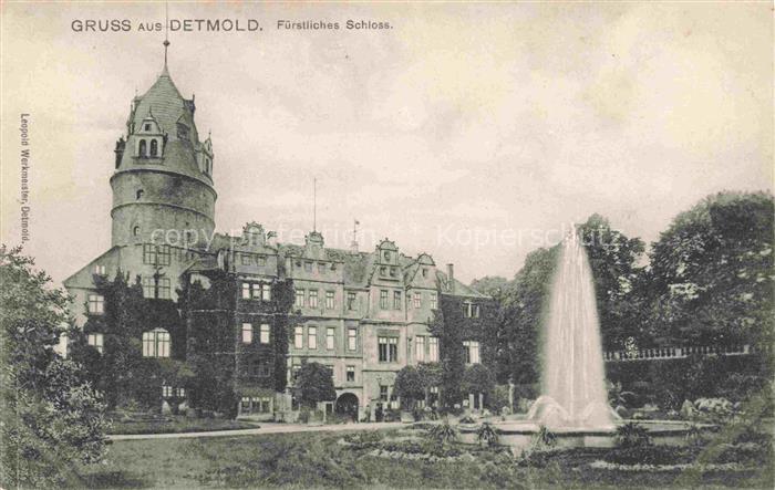 DETMOLD Lippe Fuerstliches Schloss Fontaine