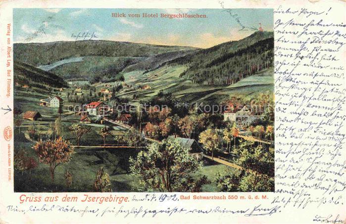Bad Schwarzbach Flinsberg Isergebirge Swieradow Zdroj Bad PL Panorama Blick vom