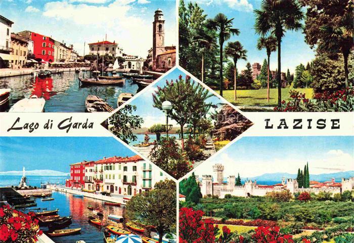 Lazise Lago di Garda IT Hafen Parkanlagen Promenade