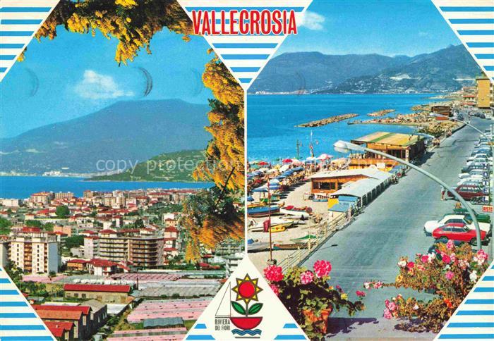 Vallecrosia Ventimiglia Liguria IT Kuestenpanorama Uferstrasse