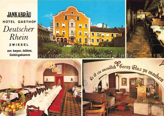 Zwiesel  Niederbayern Jankabraeu Hotel Gasthof Deutscher Rhein Restaurant