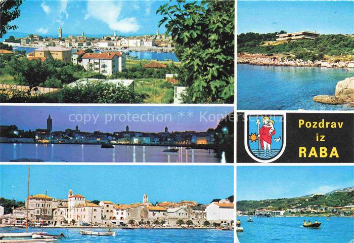 Rab Croatia Panorama Kueste Hafen Nachtaufnahme