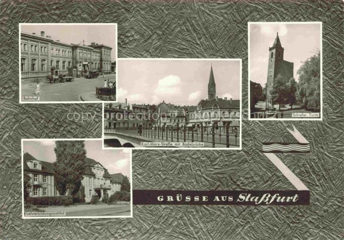Stassfurt Sachsen-Anhalt Bahnhof Lehrerbildungsinstitut Karl-Marx-Strasse Bodebr
