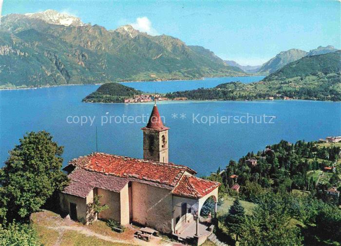 Cadenabbia Griante Lago di Como Lombardia IT Panorama Centro Lago di Como Chiesa