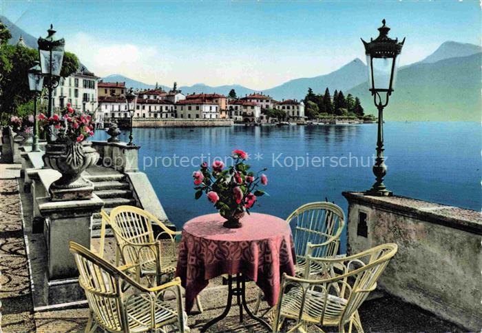 Menaggio Lago di Como Lombardia IT Restaurant Terrasse Blick auf den See