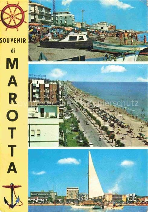 Marotta Fano IT Kuestenpanorama Strand Segeln