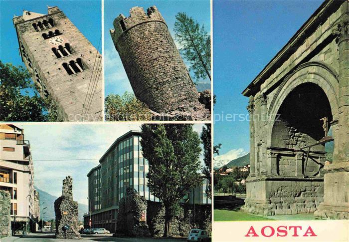 Aosta Valle d Aosta IT Sant Orso Tour neuve Mura Romane e Via Torino Arco d'Augu