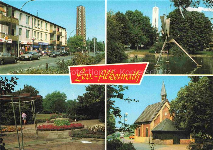 Alkenrath Leverkusen Teilansichten Stadtzentrum Hochhaus Parkanlagen Kirche