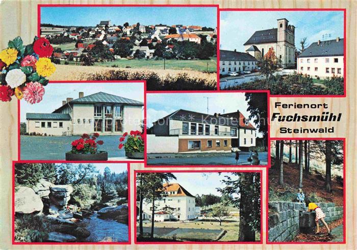 Fuchsmuehl Panorama Motive Ortszentrum Kirche Waldpartie