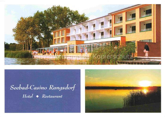 Rangsdorf Seebad Casino Hotel Restaurant Sonnenuntergang am Wasser