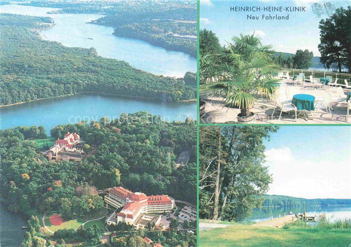 Neu-Fahrland Potsdam Brandenburg Heinrich-Heine-Klinik Luftaufnahme Terrasse Par