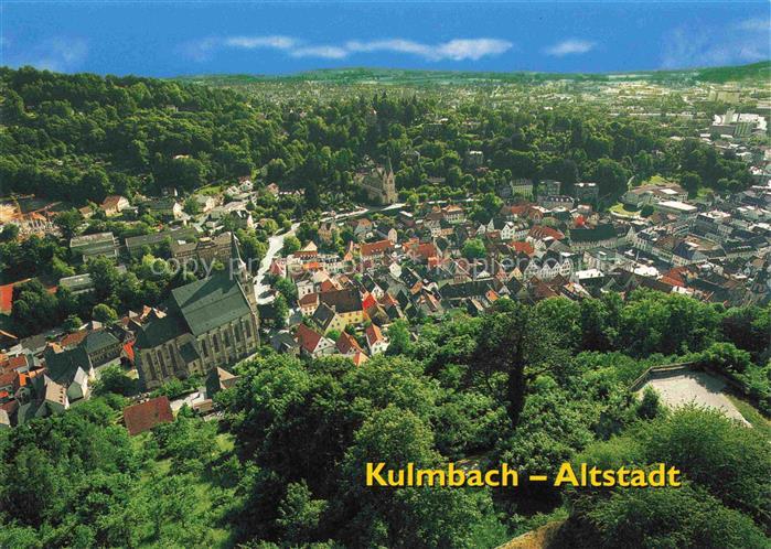Kulmbach Bayern Blick auf die Altstadt mit Petrikirche und Kirche Zu unserer lie