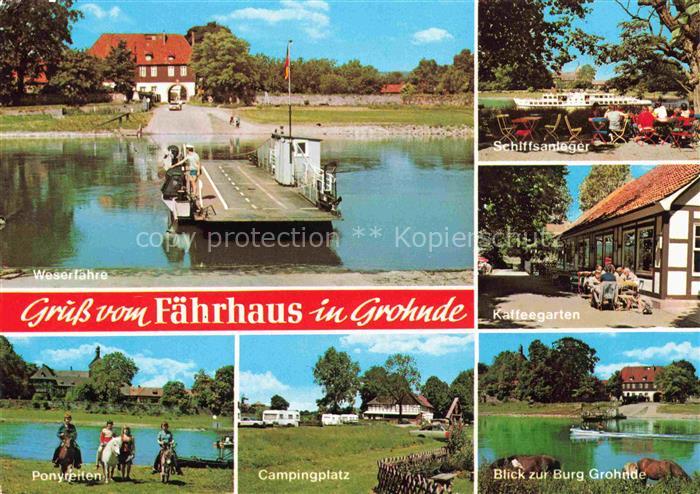 Grohnde Emmerthal Hameln-Pyrmont Weserfaehre Ponyreiten Campingplatz Burg Kaffee