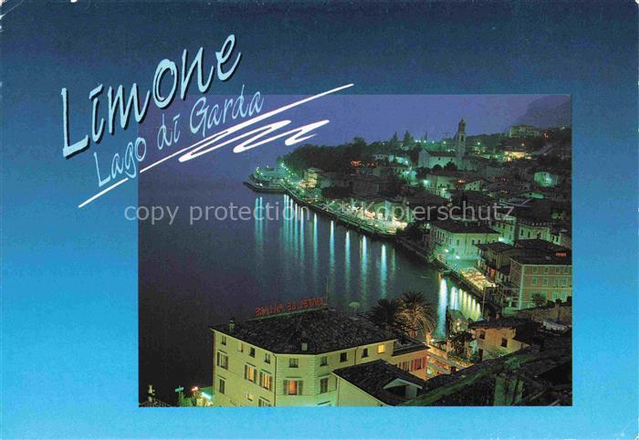 Limone-sul-Garda Brescia Lombardia IT Panorama di notte Nachtaufnahme