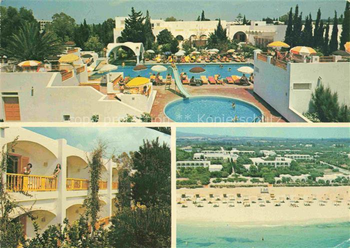 Hammamet Tunesie Hôtel les Orangers Piscine Plage vue aérienne