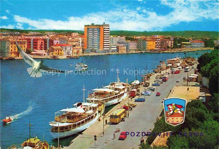 ZADAR Zadra Zara Croatia Panorama Bootsanleger Fahrgastschiffe