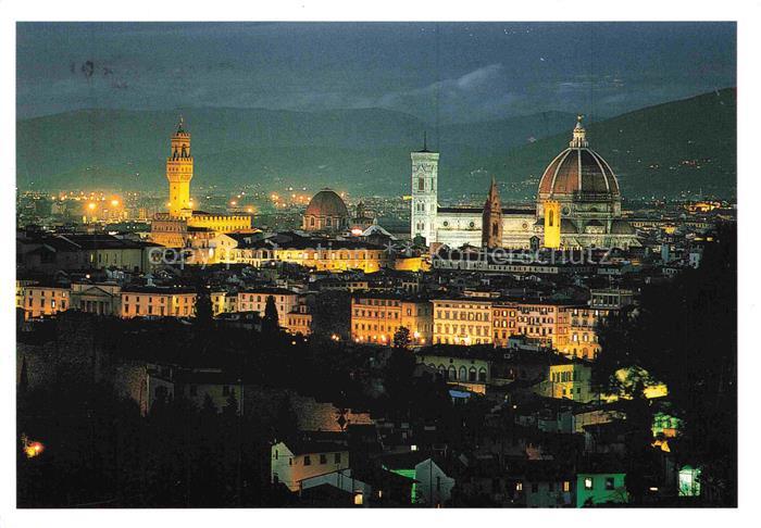 FIRENZE Florence Florenz Toscana IT Stadtpanorama bei Nacht Dom
