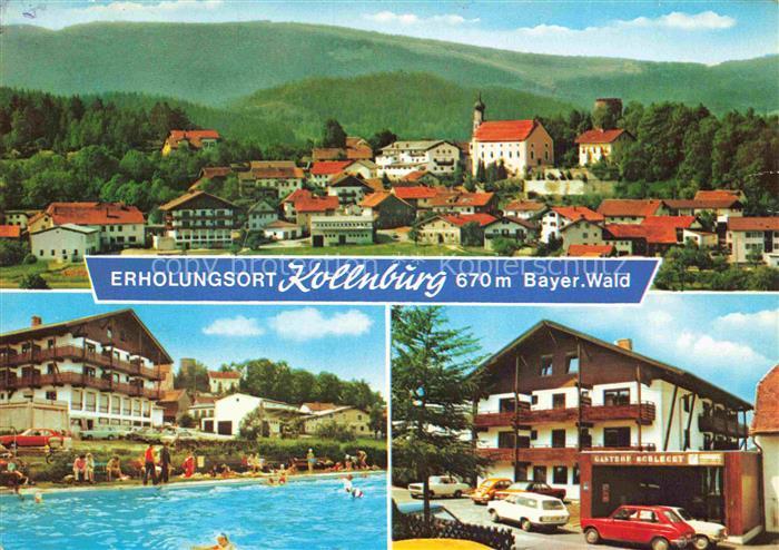 Kollnburg Panorama Erholungsort Gasthof Pension Schlecht Freibad