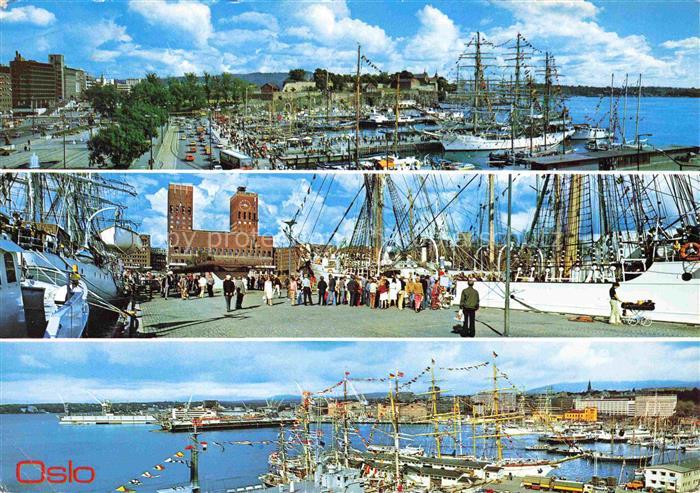Oslo  Norge Hafen Segelschiffe
