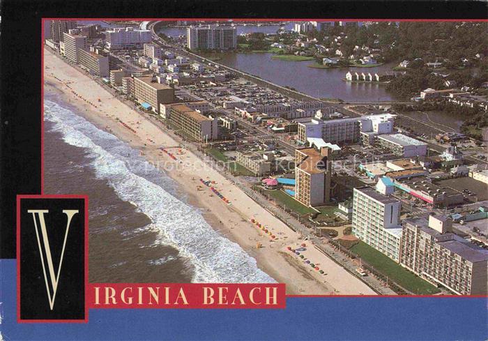 Virginia Beach Virginia USA The beach near 10th Street aerial view