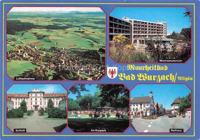 Bad Wurzach Ravensburg BW Luftaufnahme Moorsanatorium Schloss Kurpark Rathaus