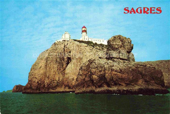 Sagres Algarve PT Farol do Cabo de Sao Vicente Leuchtturm Steilkueste