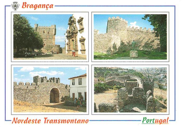Braganca PT Castelo e Igreja de Santa Maria entrada para a cidadela Muralhas