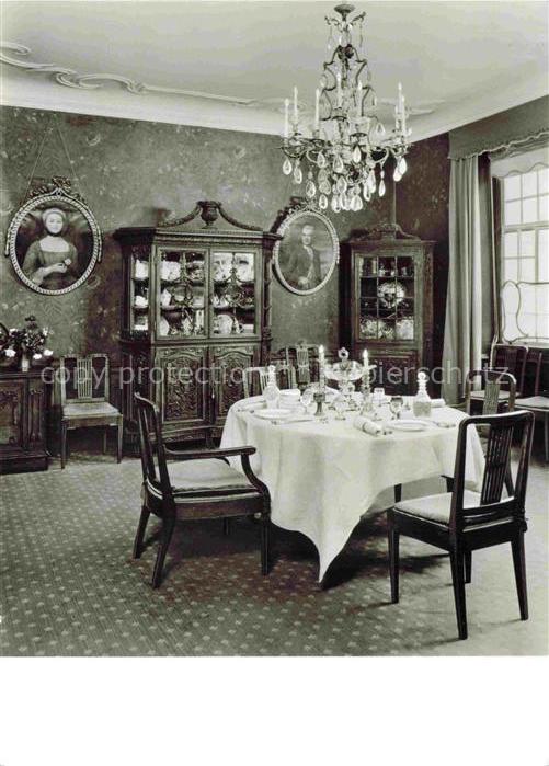 Monschau Montjoie NRW Scheibler-Museum Rotes Haus Esszimmer Kronleuchter