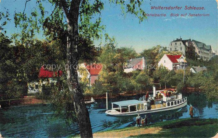 Woltersdorf Erkner Brandenburg Woltersdorfer Schleuse Kanal Sanatorium