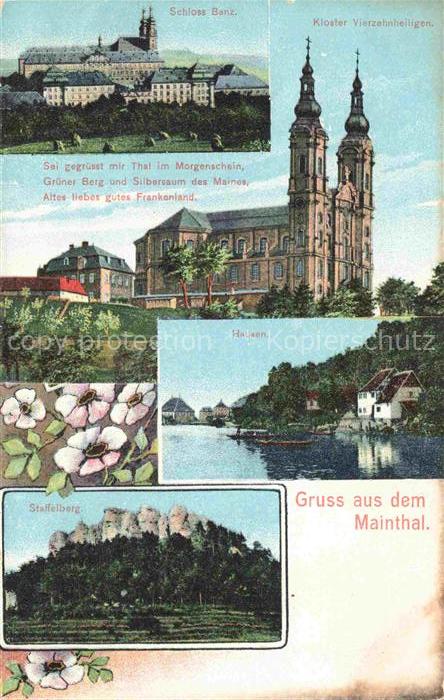 Vierzehnheiligen Schloss Banz Kloster Hausen Maintal Staffelberg